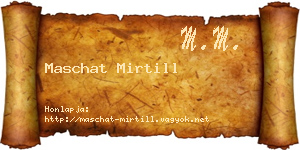 Maschat Mirtill névjegykártya